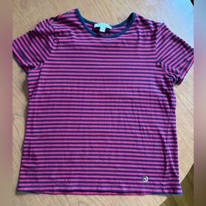 Michael Kors Red and Navy Short Sleeve Tee